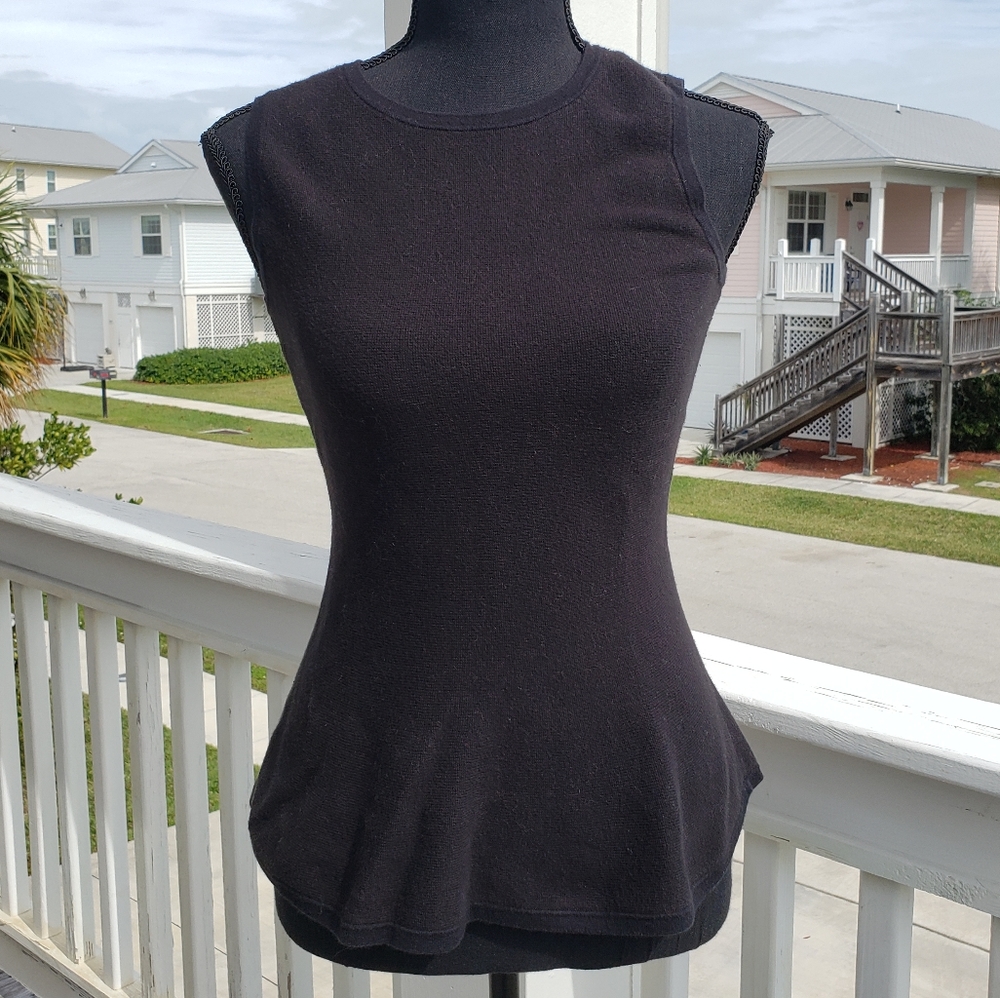 Black Sleeveless Sweater